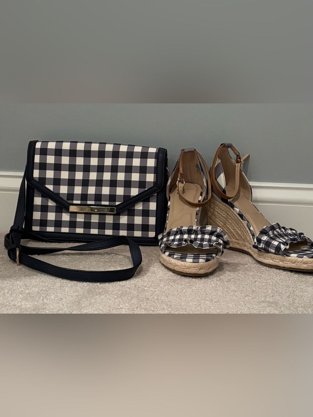 Draper James Gingham Espadrilles & Purse